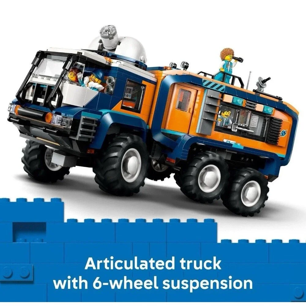 LEGO City Arctic Explorer Science Lab Truck, 1,064 Pieces, 6-Wheel Suspension